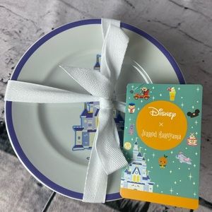 Disneyland Plates Jerrod Maruyama Set Of 4 Ceramic Disney Parks 6.8"
